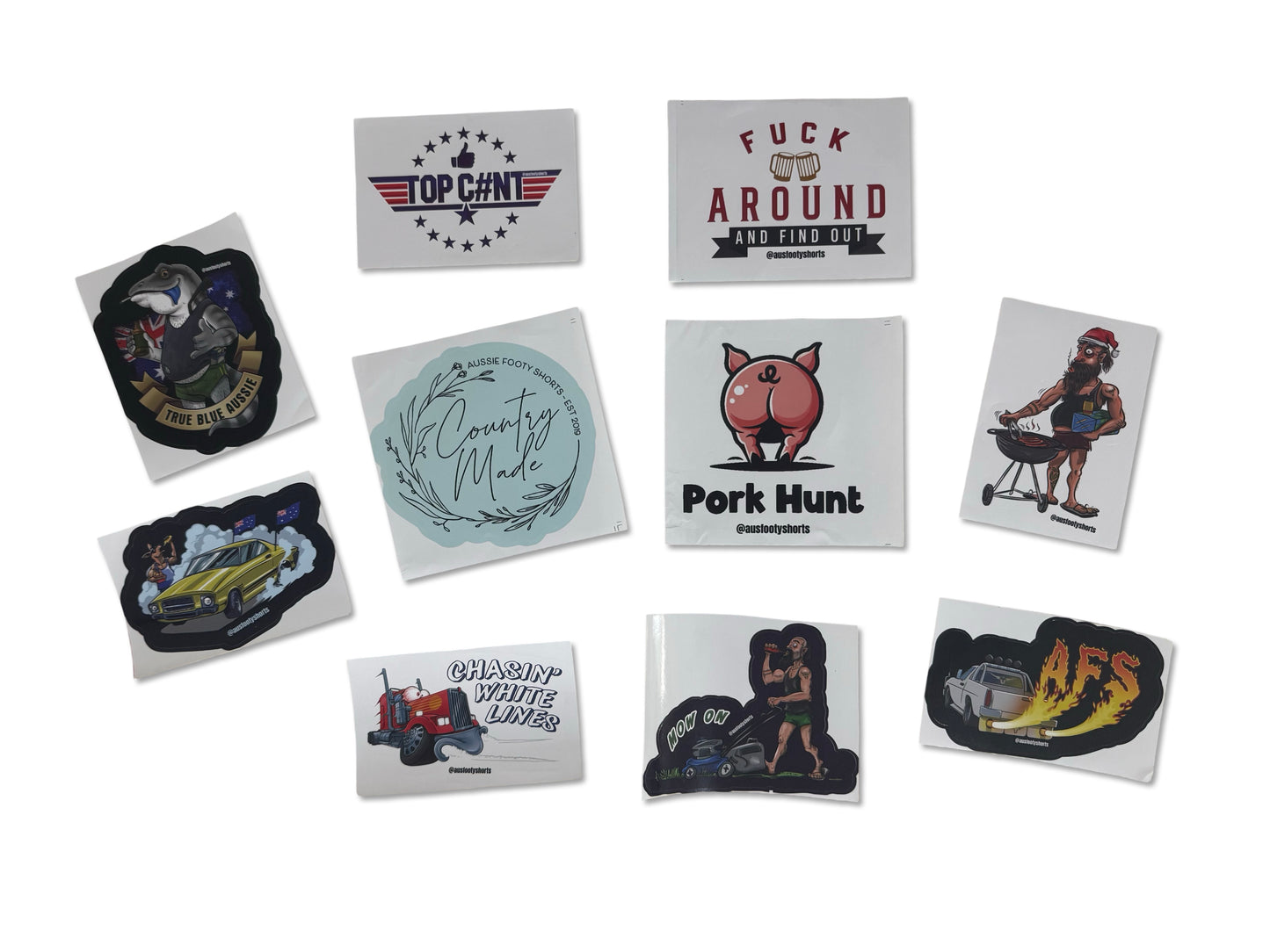 ROWDY Sticker Pack- 10x Stickers