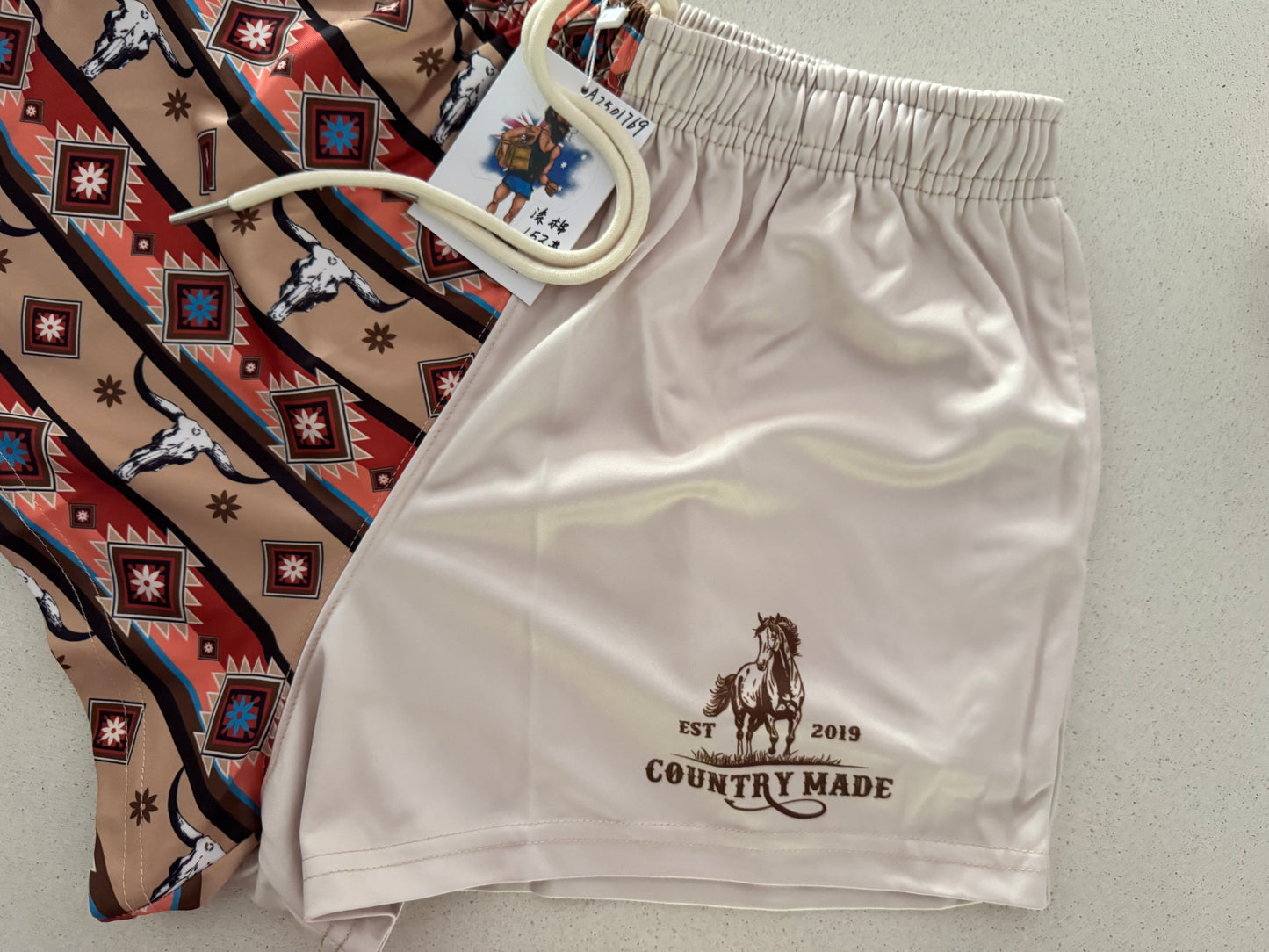 🔥NEW🔥 Aztec Skull Footy Shorts (With Pockets)