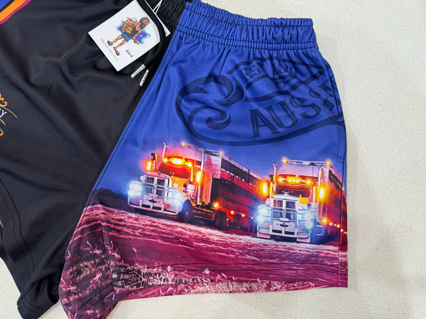 Trucks at Night - Footy Shorts (With Pockets)