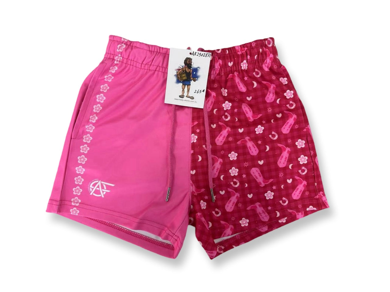 Kids Cowgirl Footy Shorts (With Pockets)