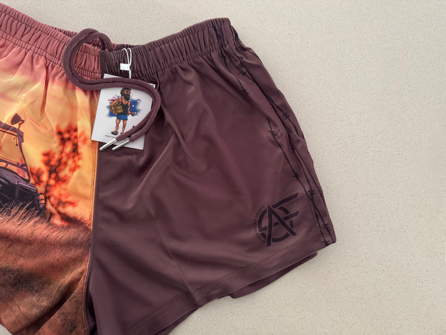🔥NEW🔥 Buggy Sunset Footy Shorts (With Pockets)
