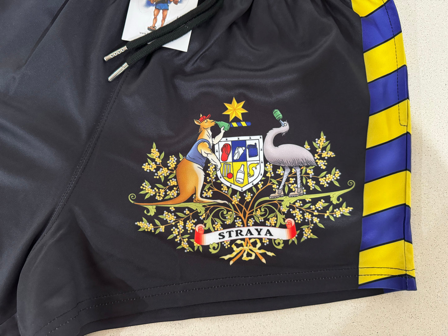 Australian Coat of Arms Footy Shorts (With Pockets)