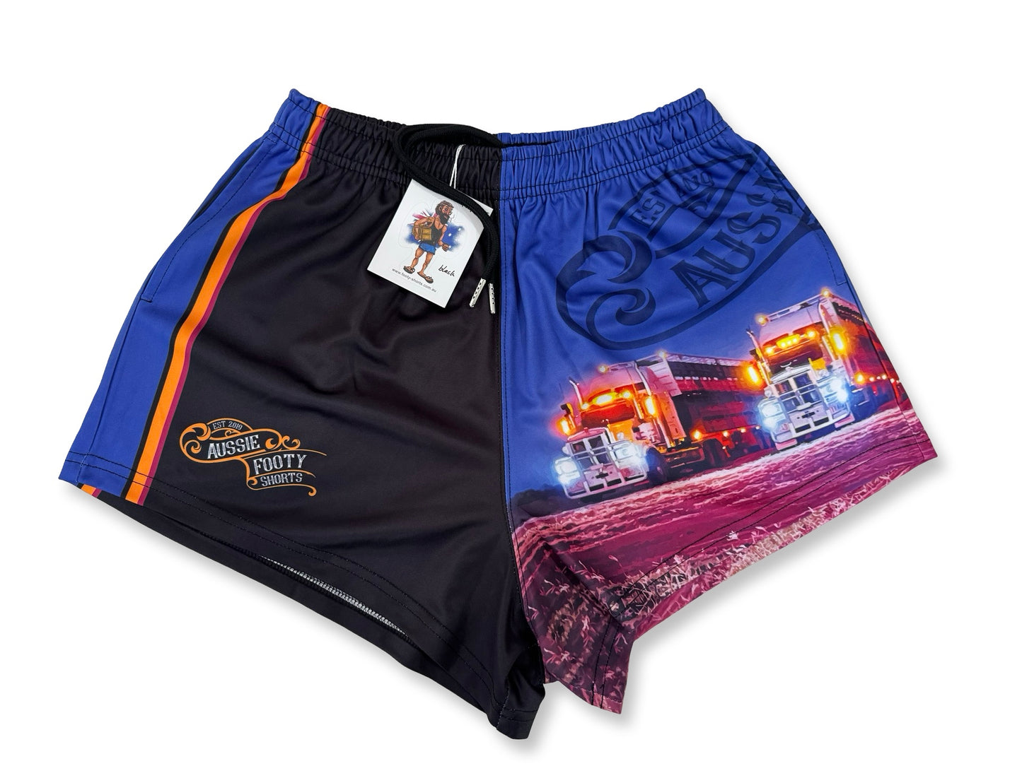 Trucks at Night - Footy Shorts (With Pockets)