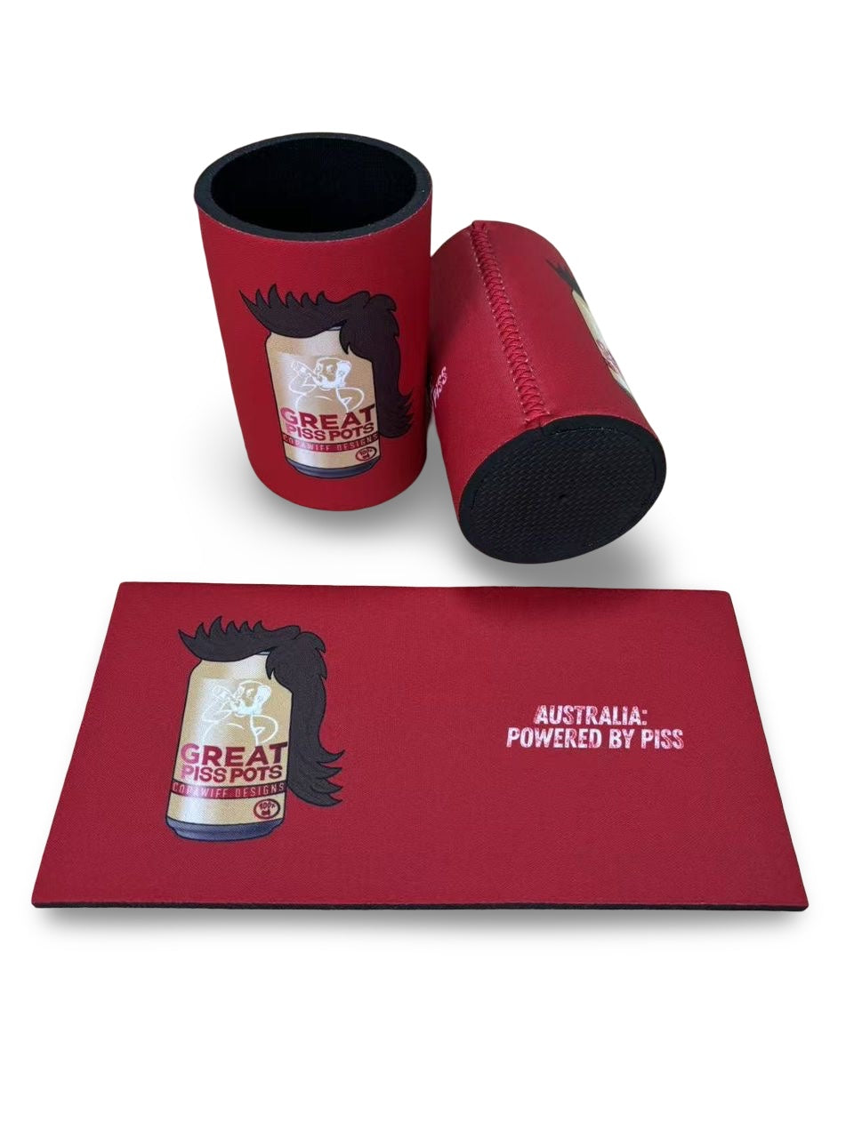 🔥NEW🔥 Powered by Piss, Stubby Coolers- 5 Pack