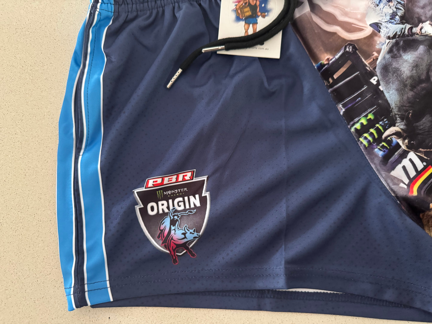 🔥NEW🔥 PBR ORIGIN Footy Shorts – NSW Blues (With Pockets)
