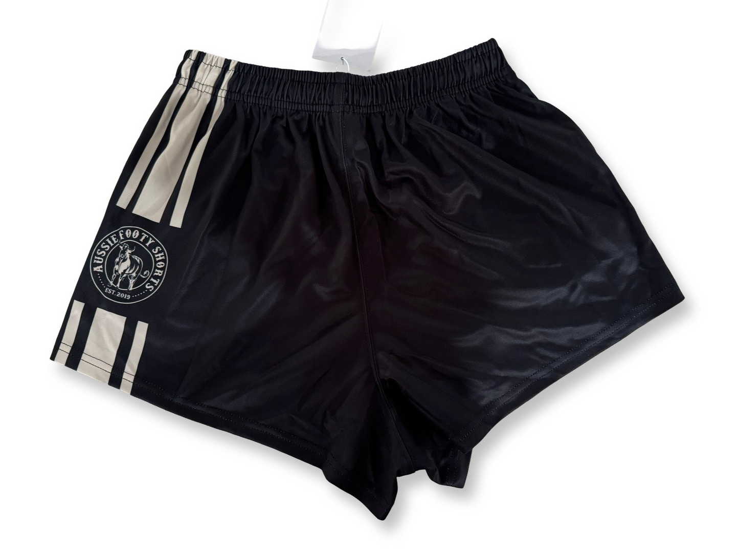 Plain Black and Grey - Footy Shorts (With Pockets)