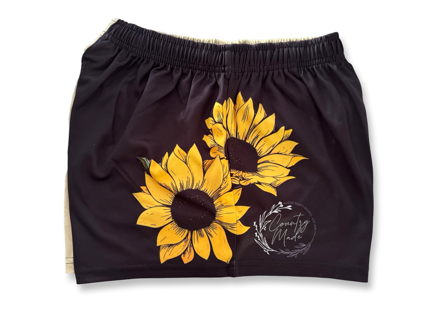 🔥NEW🔥 Sunflower Skull Footy Shorts (With Pockets)
