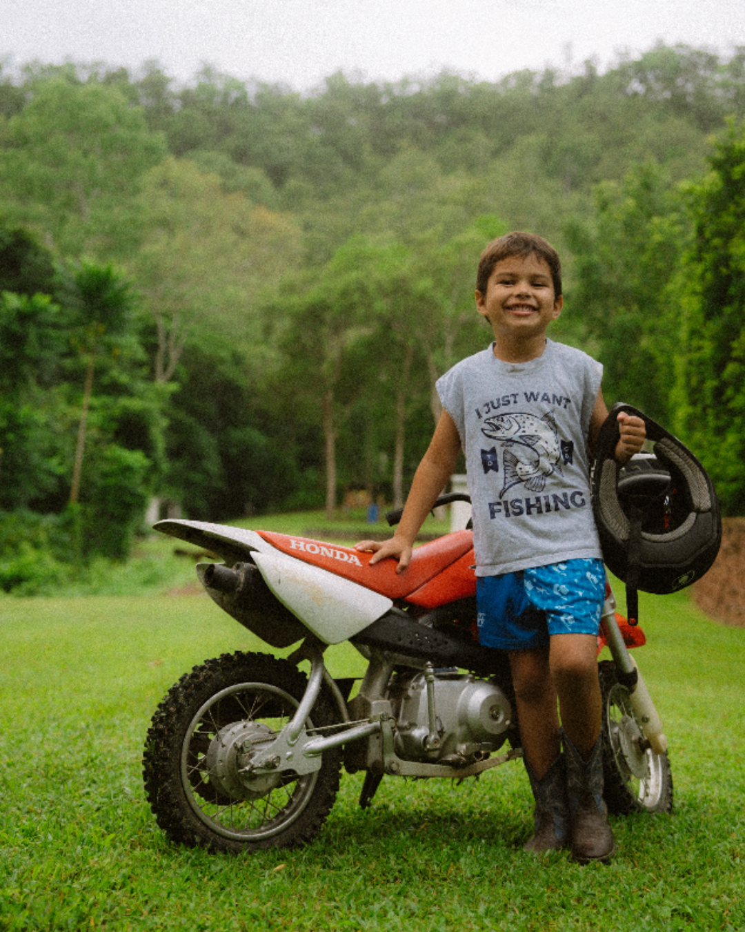 Kids Cowboy Footy Shorts (With Pockets)