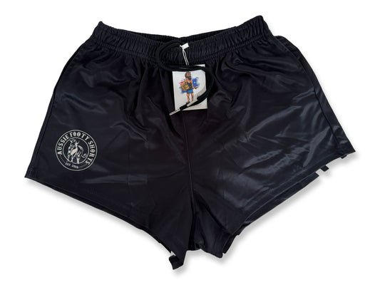 Plain Black and Grey - Footy Shorts (With Pockets)