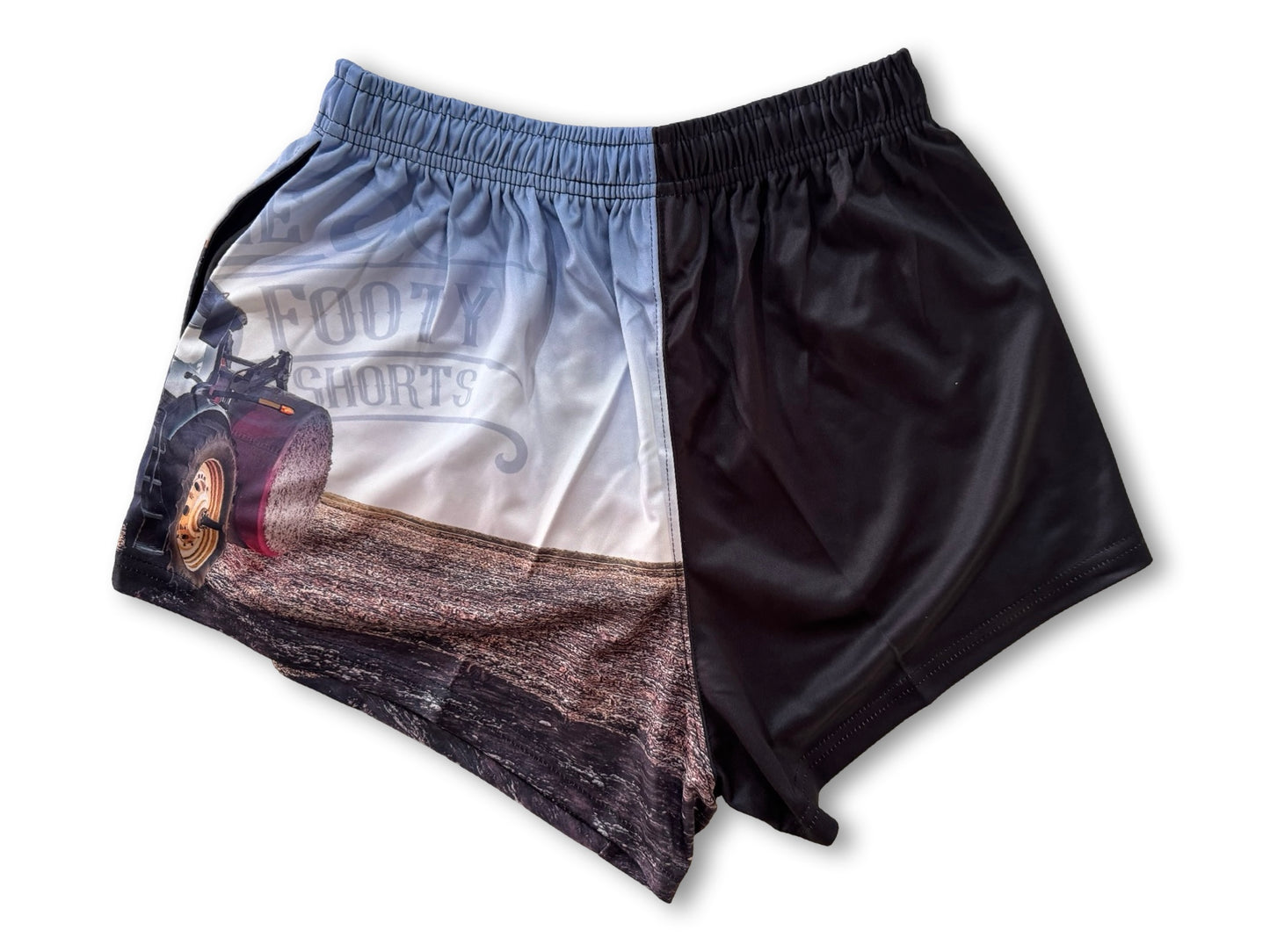 🔥NEW🔥 Tractor Photo Footy Shorts (With Pockets)