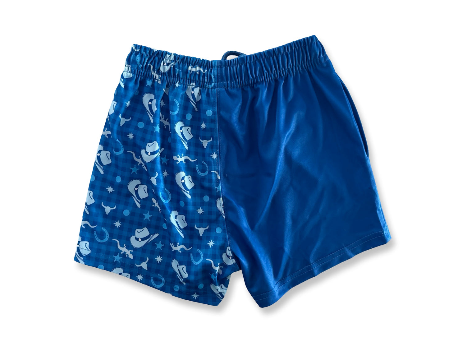 Kids Cowboy Footy Shorts (With Pockets)