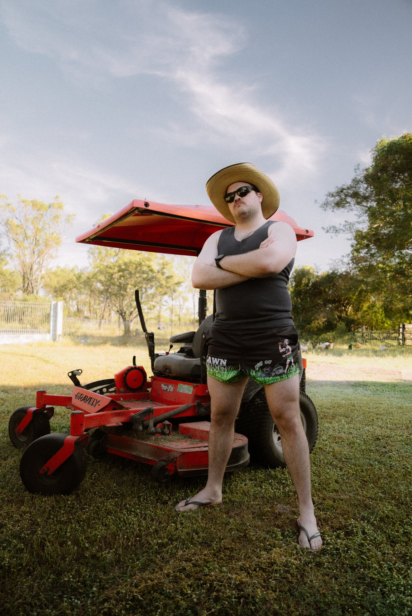 🔥NEW🔥 Lawn King "Mow On" Footy Shorts (With Pockets)