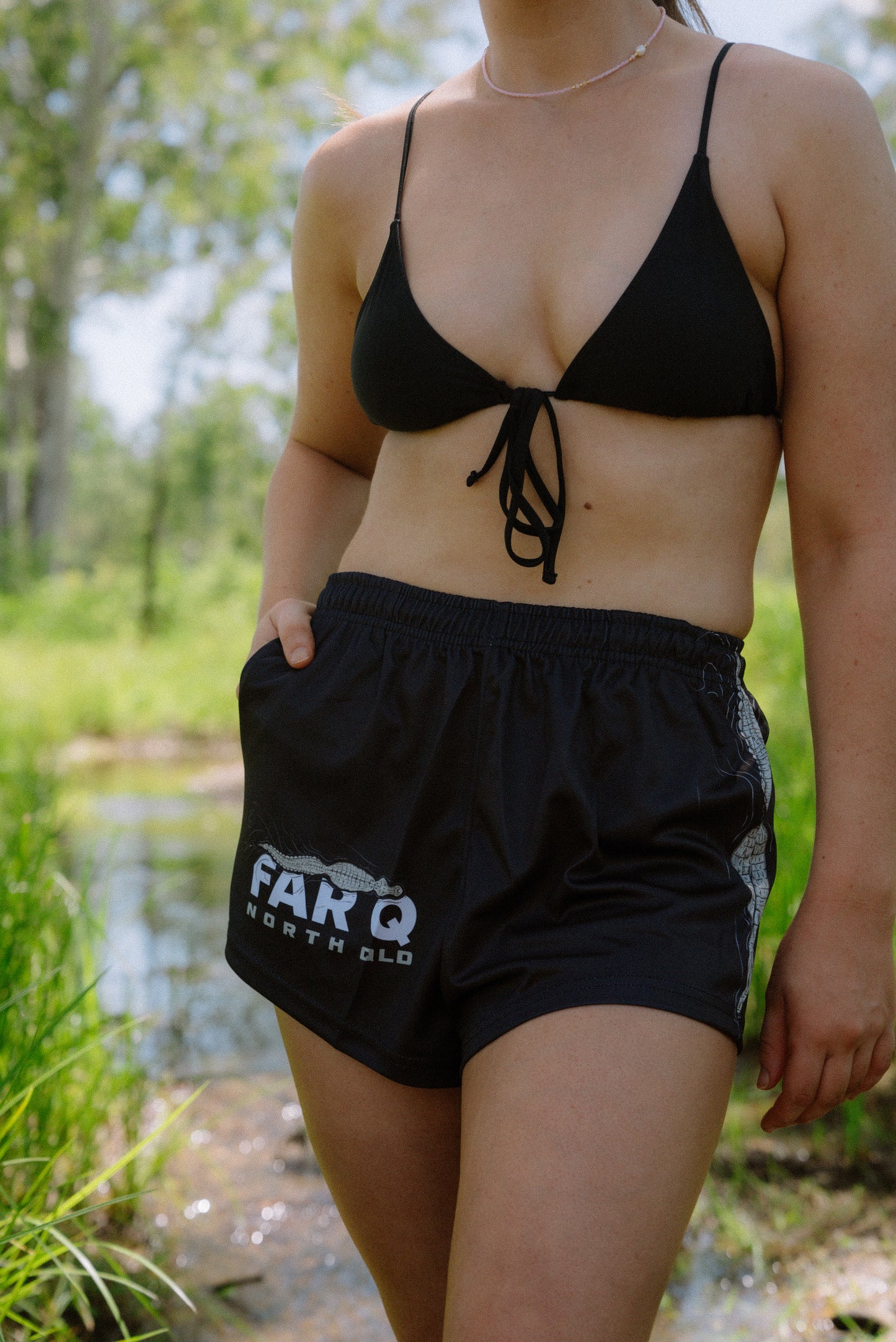 FarQ Crocodile Footy Shorts (With Pockets)