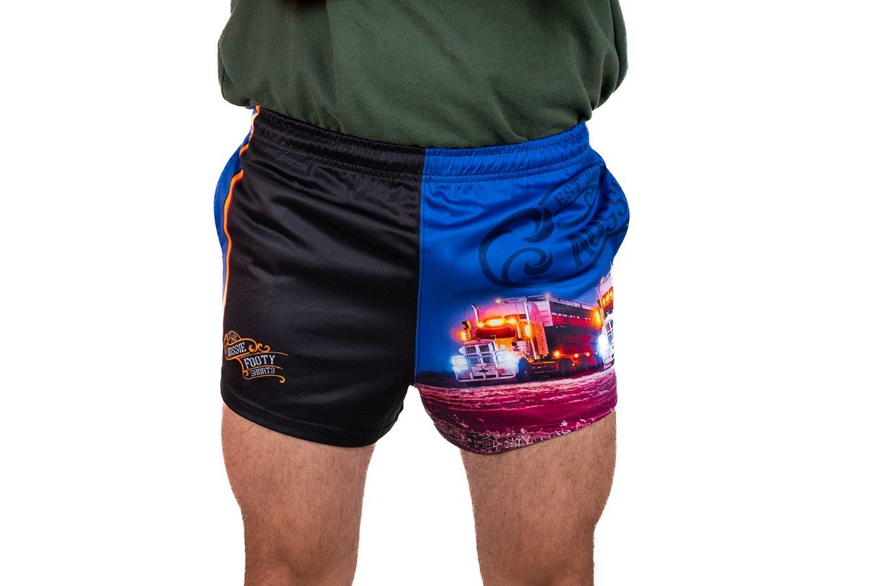 Trucks at Night - Footy Shorts (With Pockets)