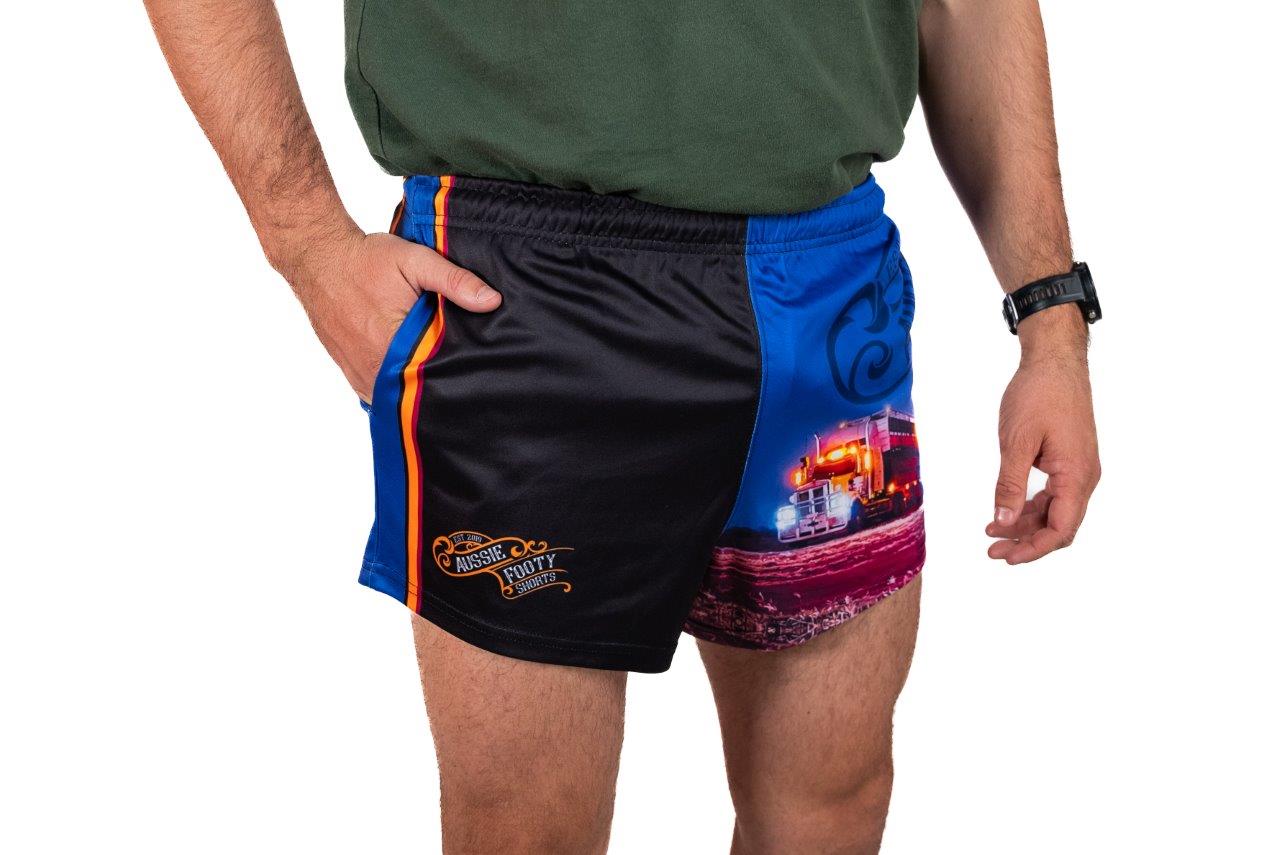 Trucks at Night - Footy Shorts (With Pockets)
