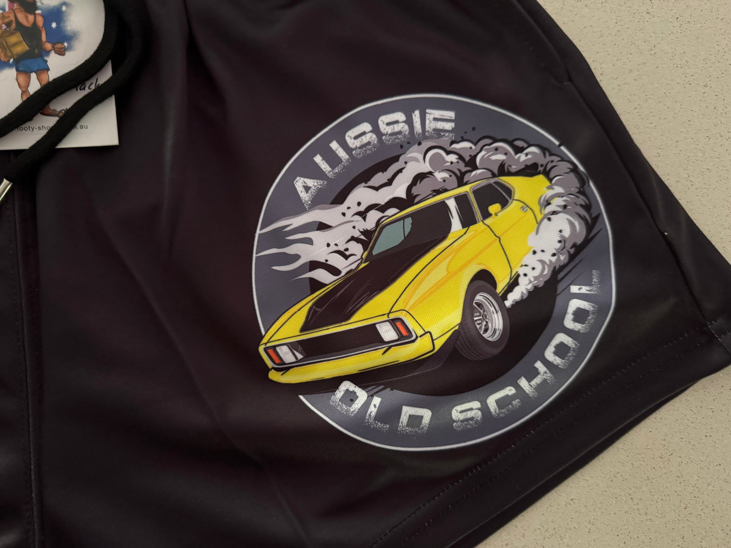🔥NEW🔥 Aussie OLD SCHOOL Yellow Footy Shorts (With Pockets)