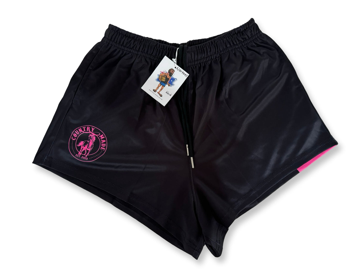 🔥NEW🔥 Plain Pink and Black Footy Shorts (With Pockets)