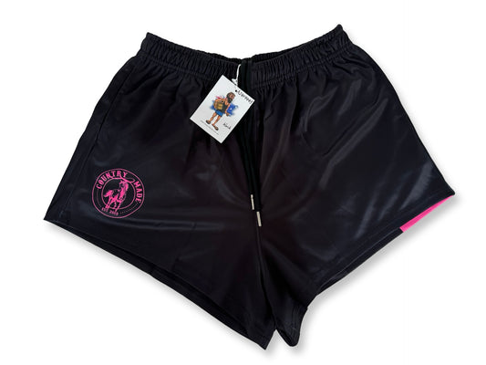 🔥NEW🔥 Plain Pink and Black Footy Shorts (With Pockets)