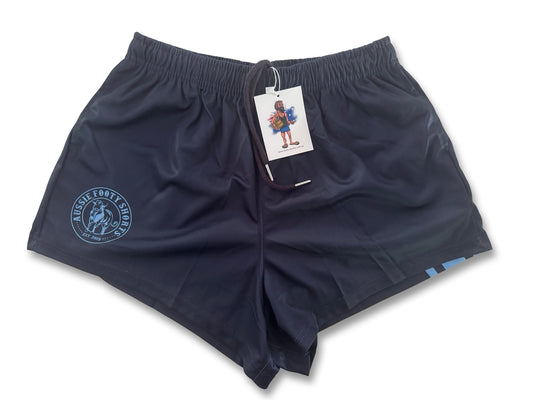 🔥NEW🔥 Navy Blue Stripe Footy Shorts (With Pockets)