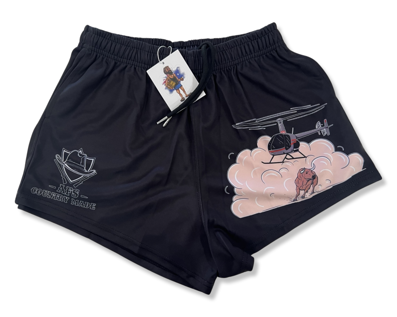 Bull Catching Footy Shorts (With Pockets)