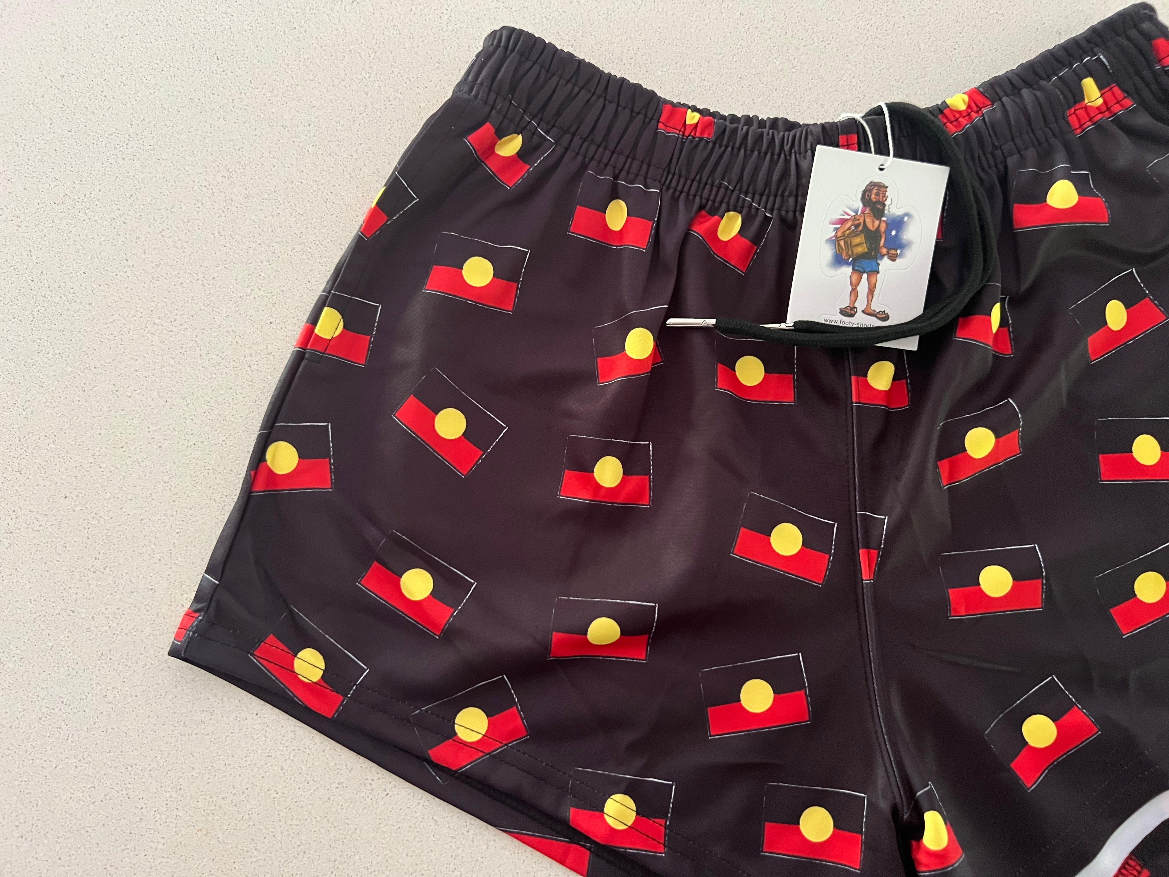 Indigenous Flags - Footy Shorts (With Pockets)