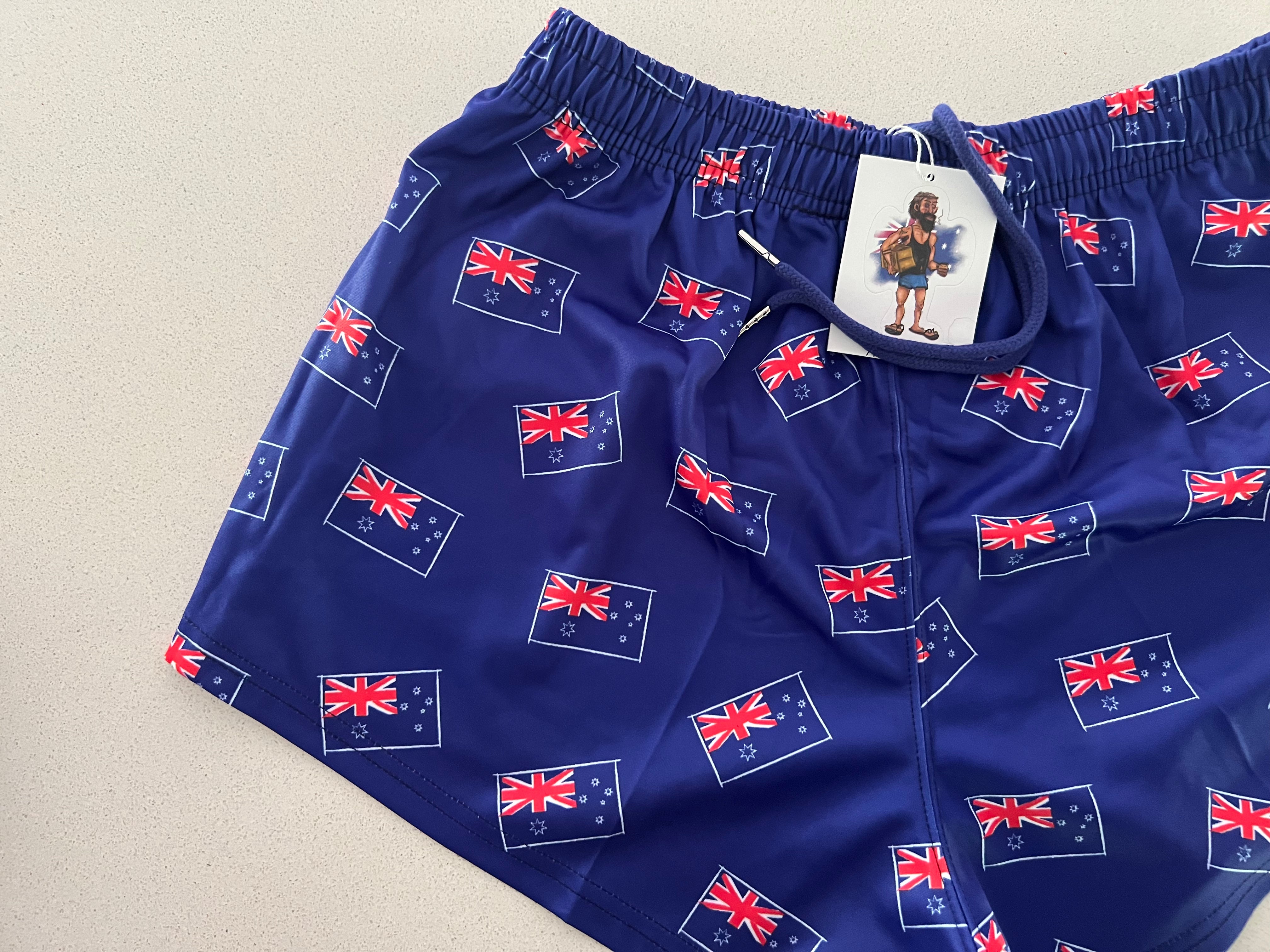 Mini Australia Flags - Footy Shorts (With Pockets)