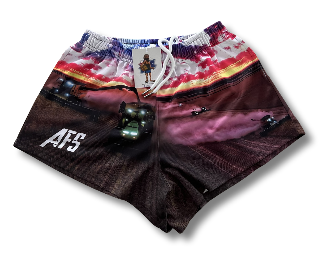 HARVESTER SUNSET - Footy Shorts (With Pockets)
