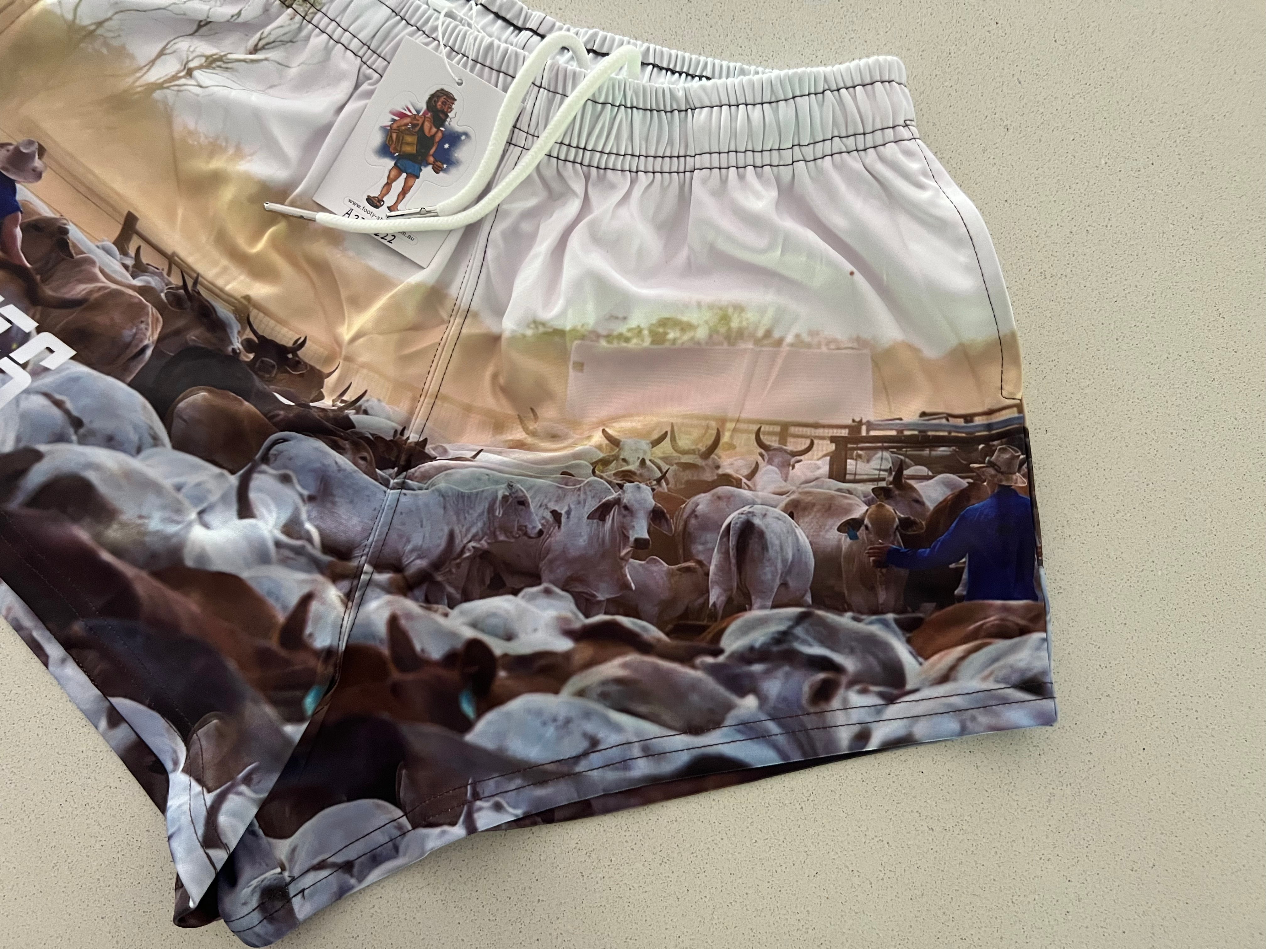 Cattle Yards - Footy Shorts (With Pockets)
