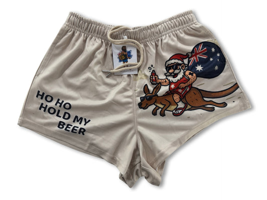 Ho Ho Ho! | Santa Footy Shorts (With Pockets)
