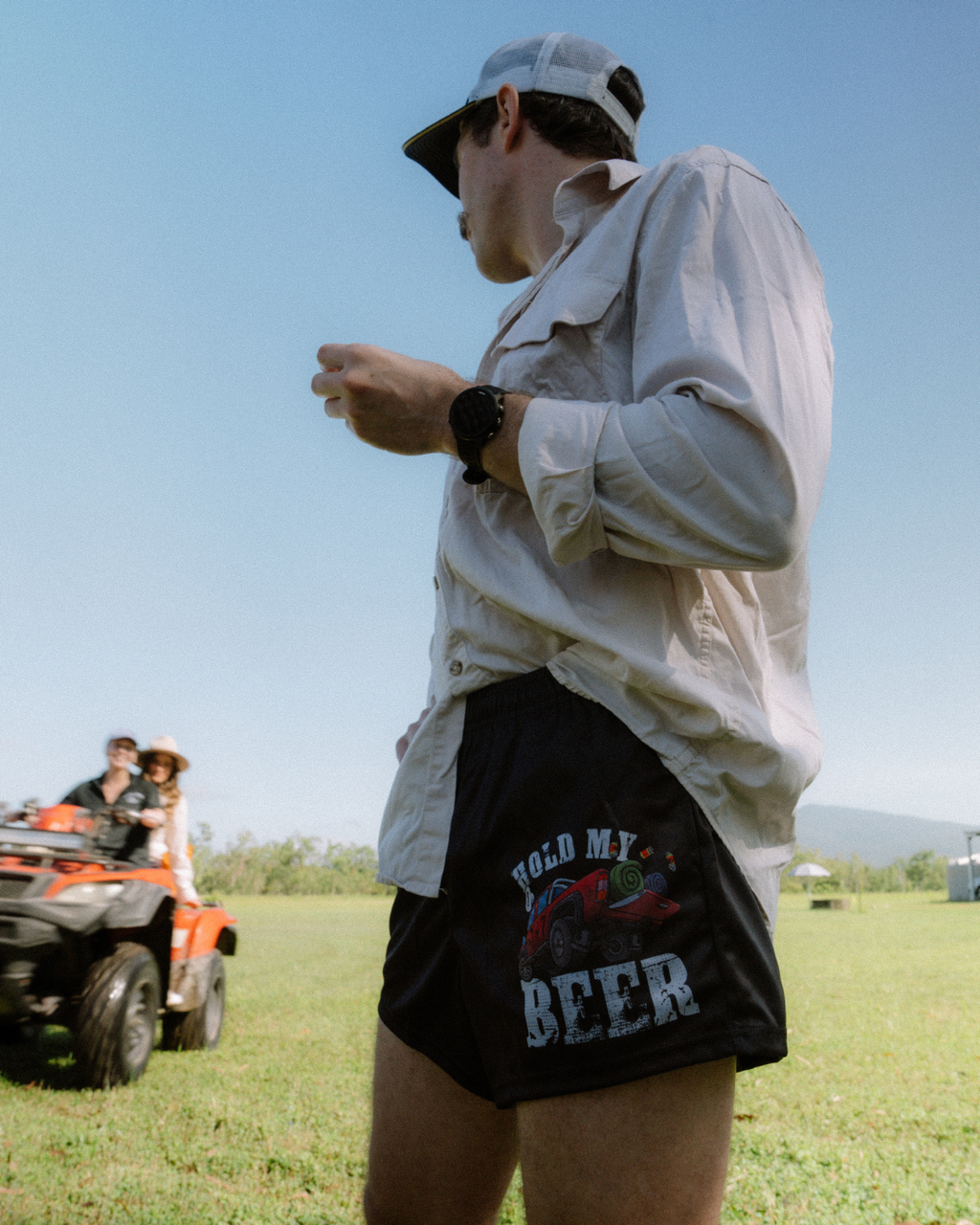 Hold My Beer Footy Shorts (With Pockets)