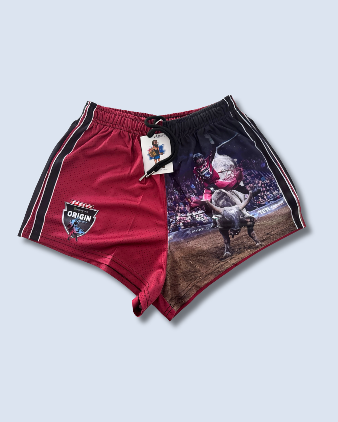 PBR ORIGIN Footy Shorts – QLD Maroons (With Pockets)