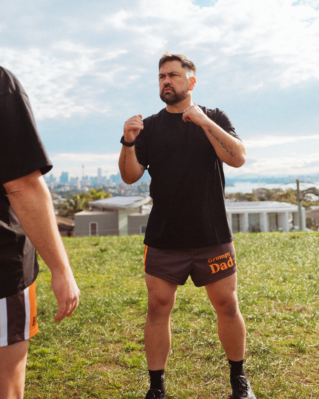 Grumpy Dad BLOKE - Footy Shorts (With Pockets)
