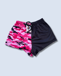 Half Pink Camo Footy Shorts (With Pockets) 🔥NEW🔥