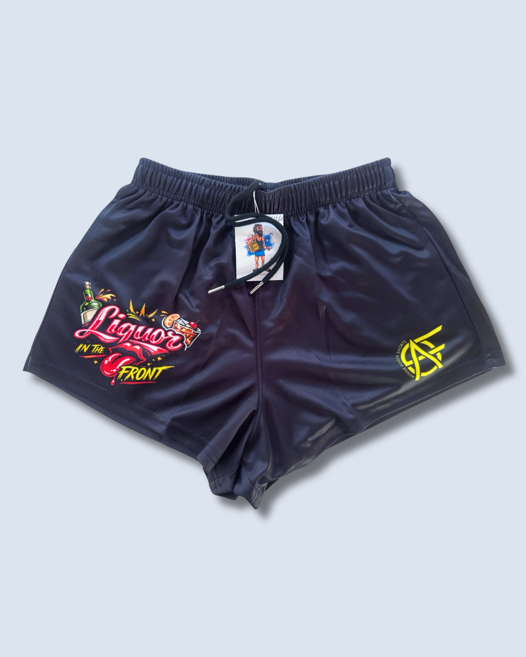 🔥NEW🔥Liquor in the Front, Poker in the Back Footy Shorts (With Pockets)