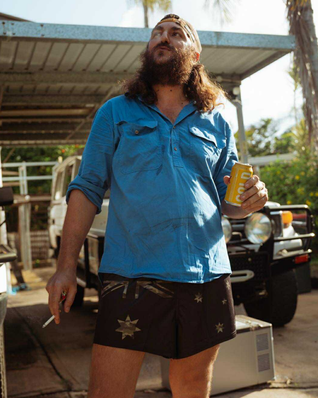 Camo Aus Flag Footy Shorts (With Pockets)