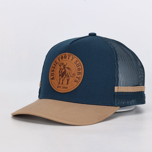 🔥NEW🔥 Truckers Hat, Country Made, Bull, Leather Patch