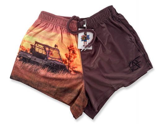 🔥NEW🔥 Buggy Sunset Footy Shorts (With Pockets)