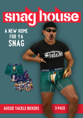 3 PACK Men's Aussie Tackle Boxers | SNAG HOUSE