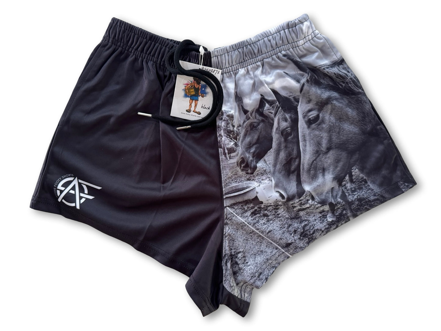 🔥NEW🔥 Horse Photo Footy Shorts (With Pockets)