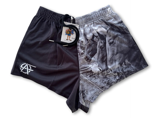 🔥NEW🔥 Horse Photo Footy Shorts (With Pockets)
