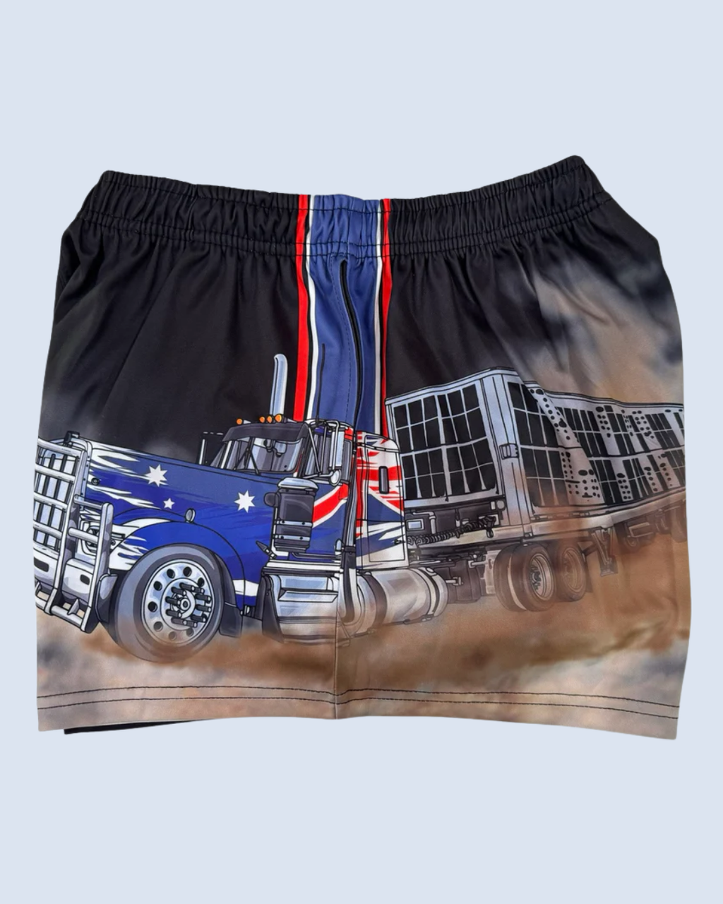 Aussie Flag Truck Footy Shorts (With Pockets)
