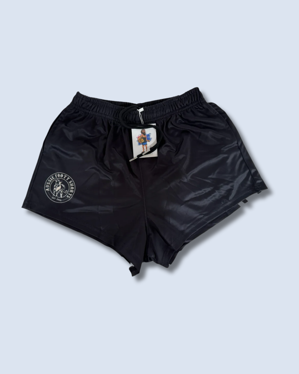 Plain Black and Grey - Footy Shorts (With Pockets)