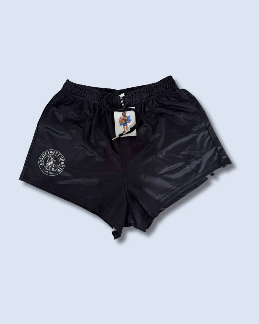 Plain Black and Grey - Footy Shorts (With Pockets)