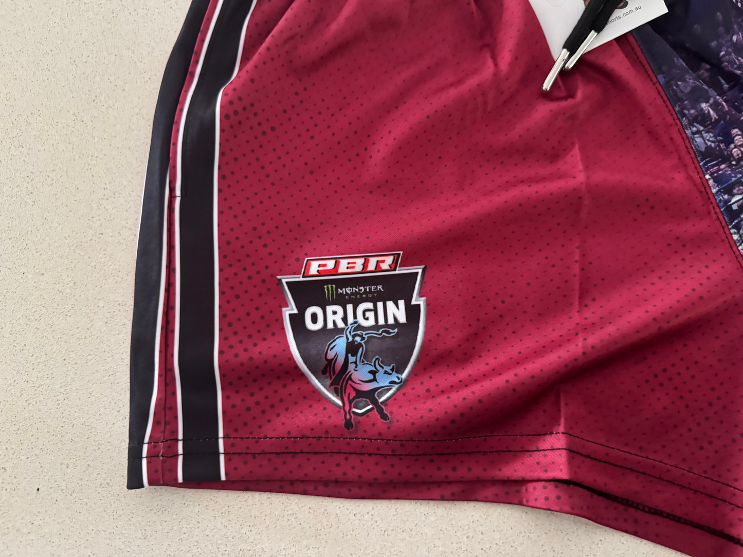 🔥NEW🔥 PBR ORIGIN Footy Shorts – QLD Maroons (With Pockets)