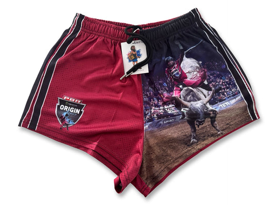 🔥NEW🔥 PBR ORIGIN Footy Shorts – QLD Maroons (With Pockets)