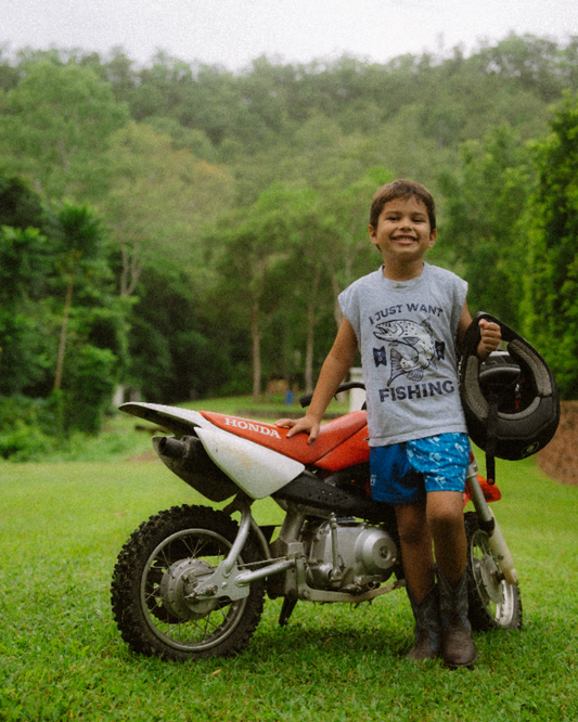 Kids Cowboy Footy Shorts (With Pockets)