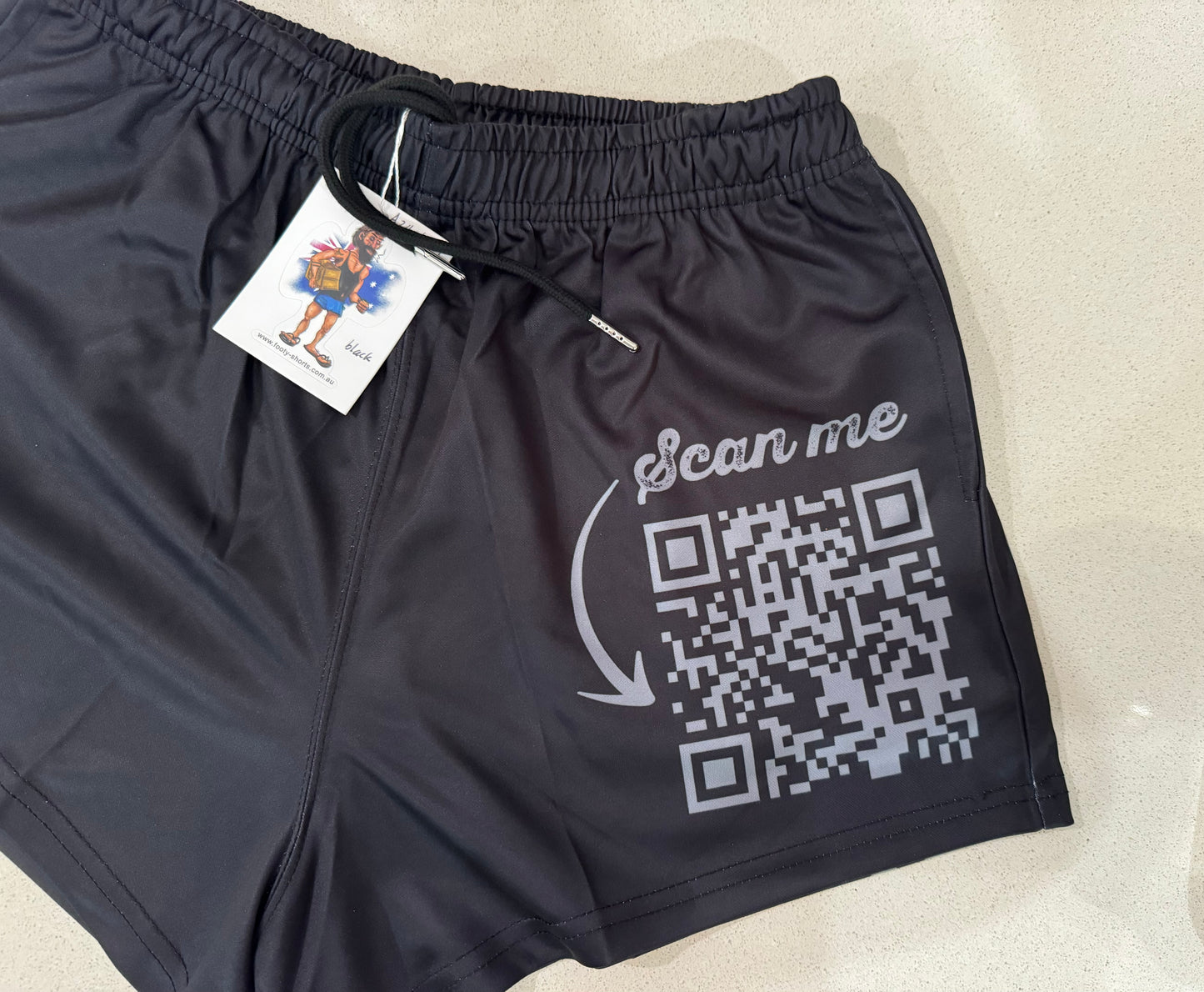 SCAN ME Footy Shorts (With Pockets)
