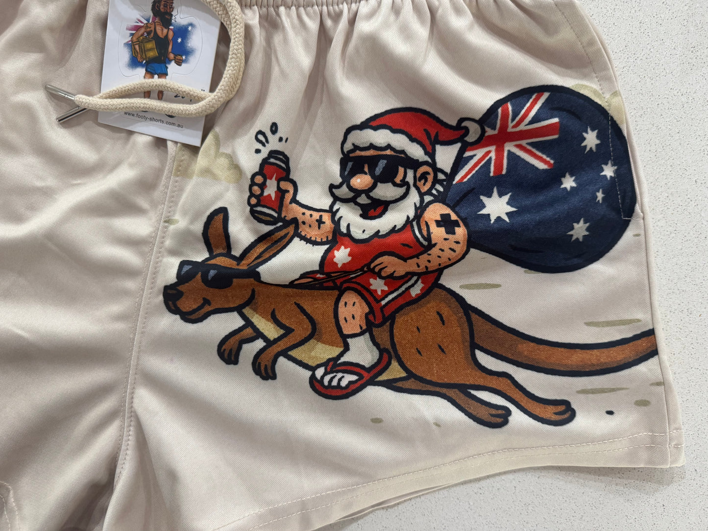 Ho Ho Ho! | Santa Footy Shorts (With Pockets)