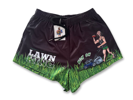 🔥NEW🔥 Lawn King "Mow On" Footy Shorts (With Pockets)