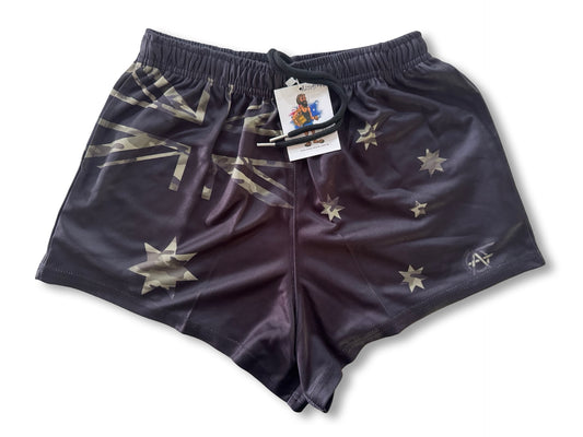 🔥NEW🔥 Camo Aus Flag Footy Shorts (With Pockets)